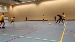 Wedstrijd zaalvoetbalteam live te volgen