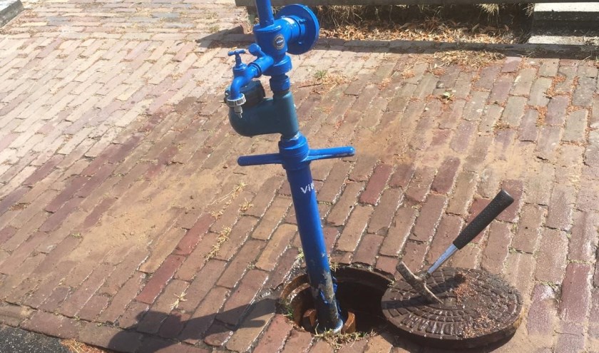 Het watertappunt op het parcours van de Paardendagen.