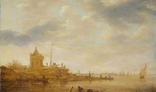 Schilderij van Jan van Goyen, wachttoren langs de rivier. 1644. collectie Rijksmuseum/uit: