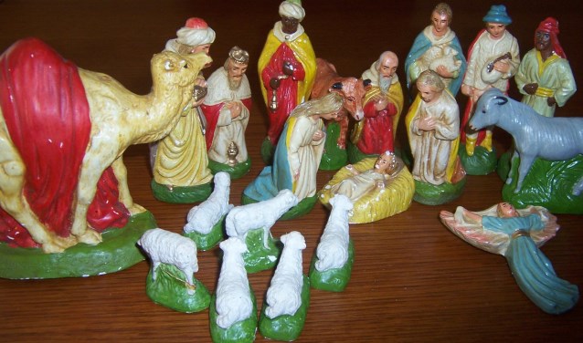 Kerstgroep uit jaren '50. (foto: Ria Visser-Huijnk)