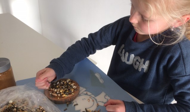 Iets lekkers voor vogels... (foto: NME de Liemers)