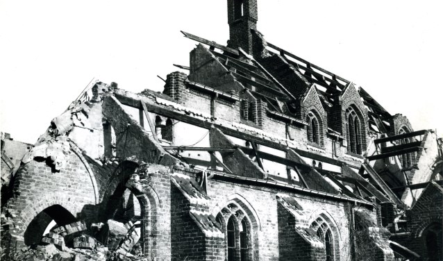 Kerk in de oorlog 1944-1945 verwoest