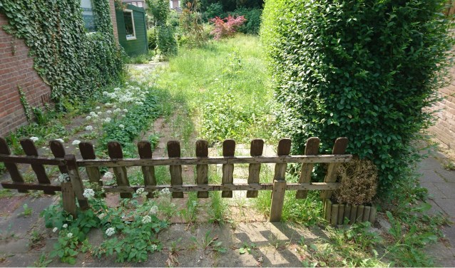 tuin ligt er haveloos bij omdat bewoner al een jaar afwezig is