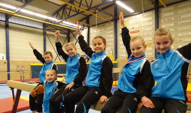 Van links naar rechts: Xayenne, Nika, Lotte, Mila, Robin en Emma. (foto: I. de Wit)