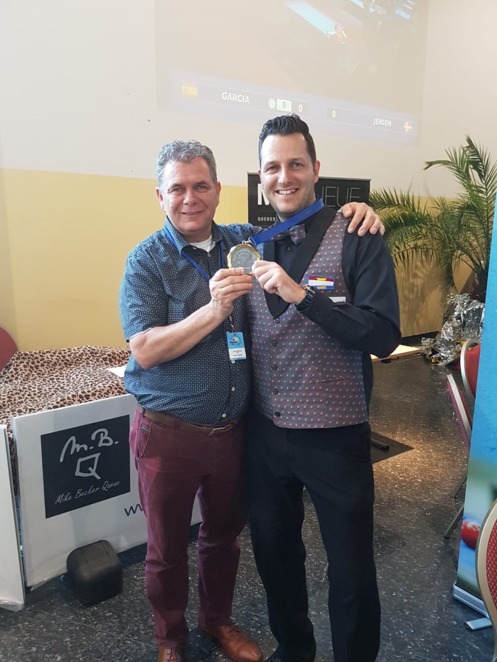 Europees Kampioen Dave Christiani samen met Bondstrainer Lion de Leeuw