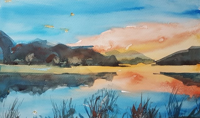 Schotland. (Aquarel: Hai Verstappen)